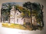 Boligee Presbyterian Church Watercolor by Bob Moody